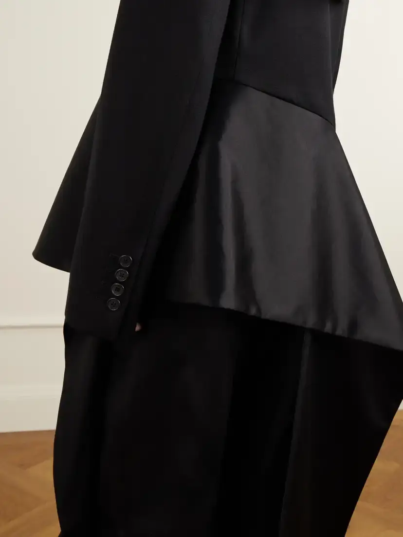 JW Anderson Trail Hem Satin-trimmed Wool-twill Jacket | Thumbnail 5 JW Anderson Trail Hem Satin-trimmed Wool-twill Jacket | Thumbnail 5
