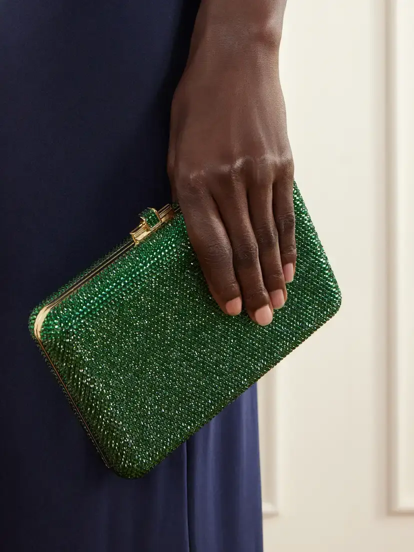 Judith Leiber Couture Slim Slide Crystal-embellished Gold-tone Clutch | Thumbnail 2 Judith Leiber Couture Slim Slide Crystal-embellished Gold-tone Clutch | Thumbnail 2