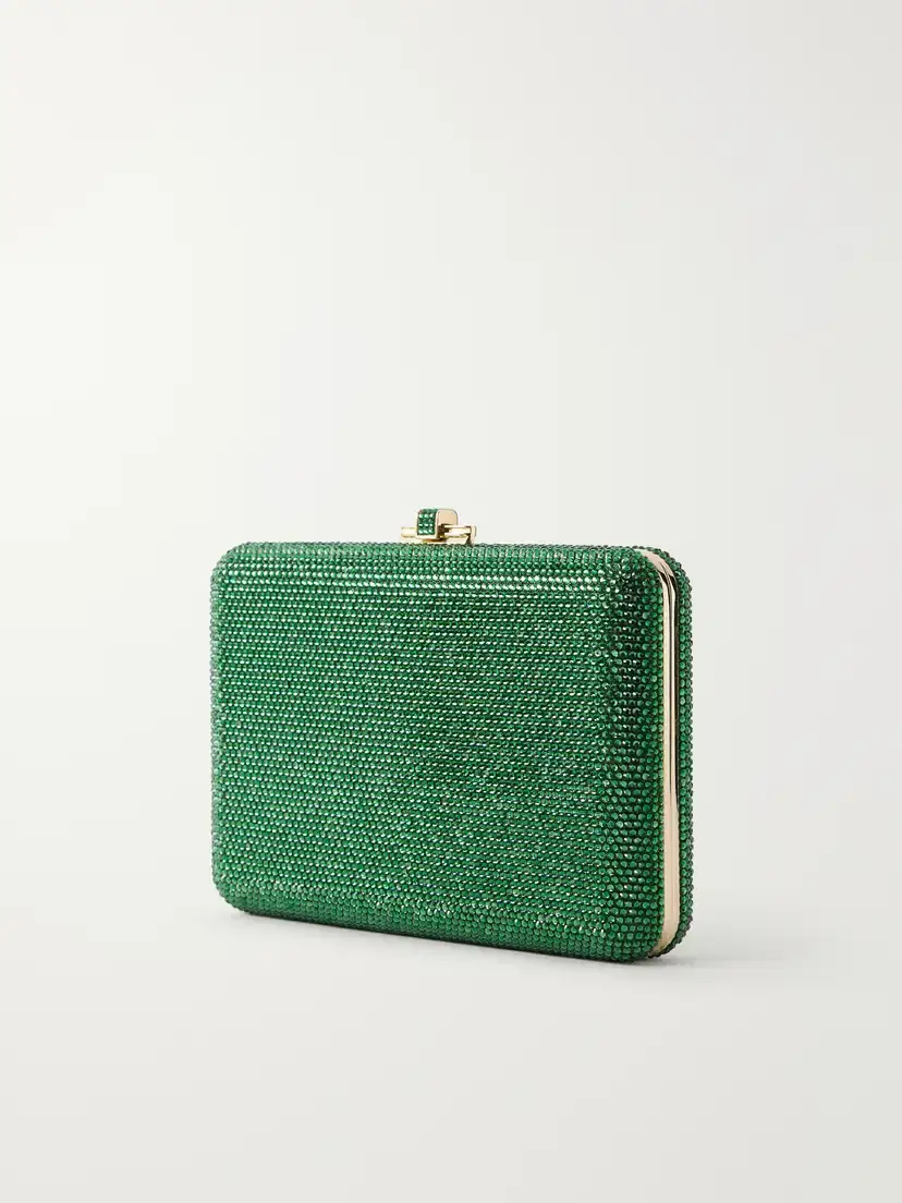 Judith Leiber Couture Slim Slide Crystal-embellished Gold-tone Clutch | Thumbnail 4 Judith Leiber Couture Slim Slide Crystal-embellished Gold-tone Clutch | Thumbnail 4