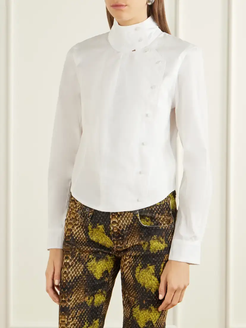 R13 Asymmetrical Cotton-poplin Shirt | Thumbnail 3