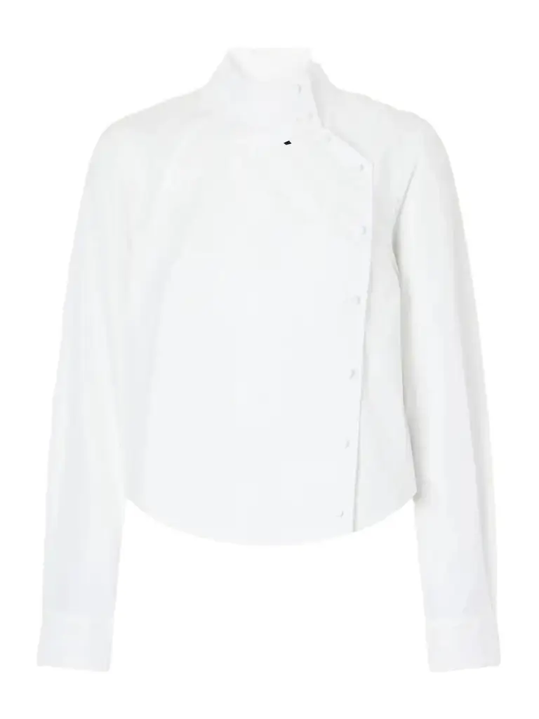 Asymmetrical Cotton-poplin Shirt