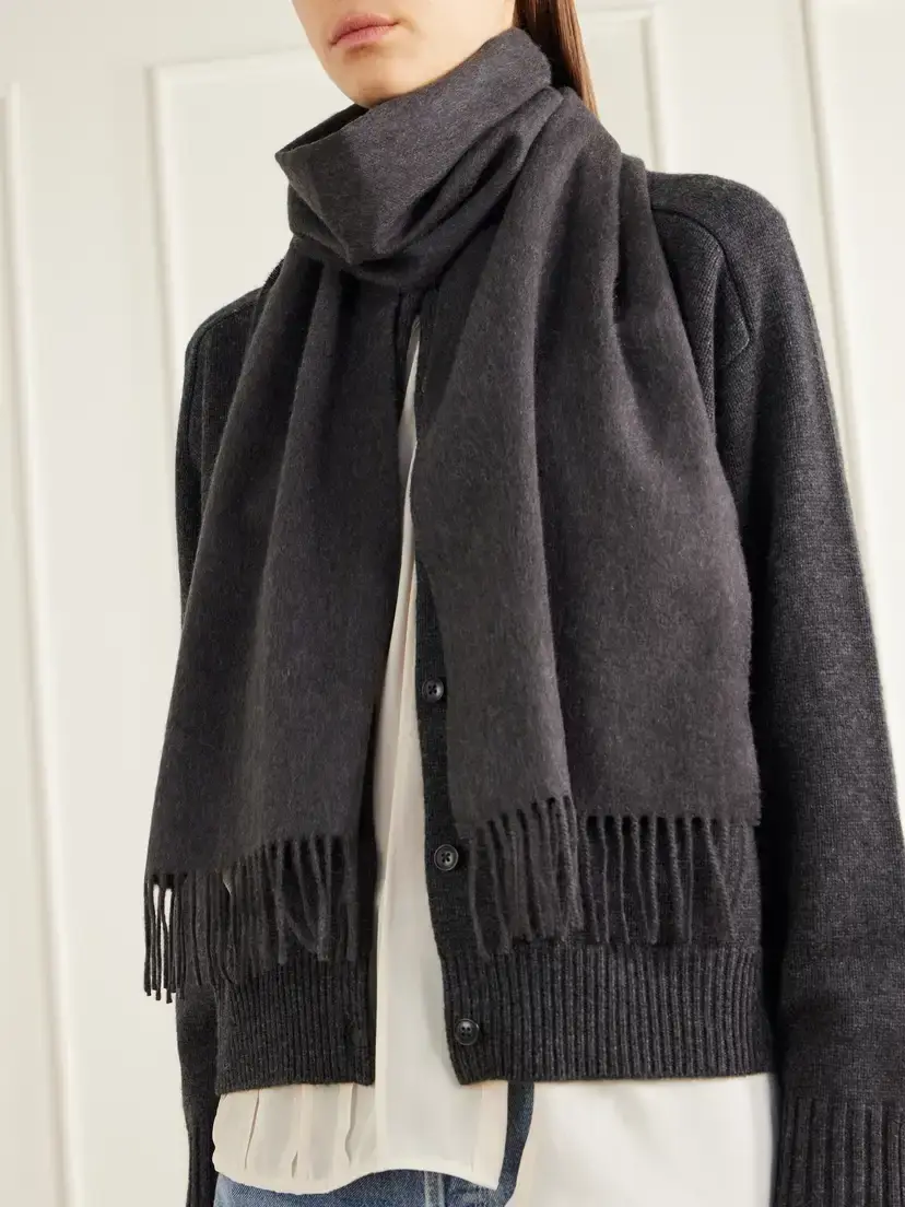 Johnstons of Elgin Fringed Cashmere Scarf | Thumbnail 2 Johnstons of Elgin Fringed Cashmere Scarf | Thumbnail 2