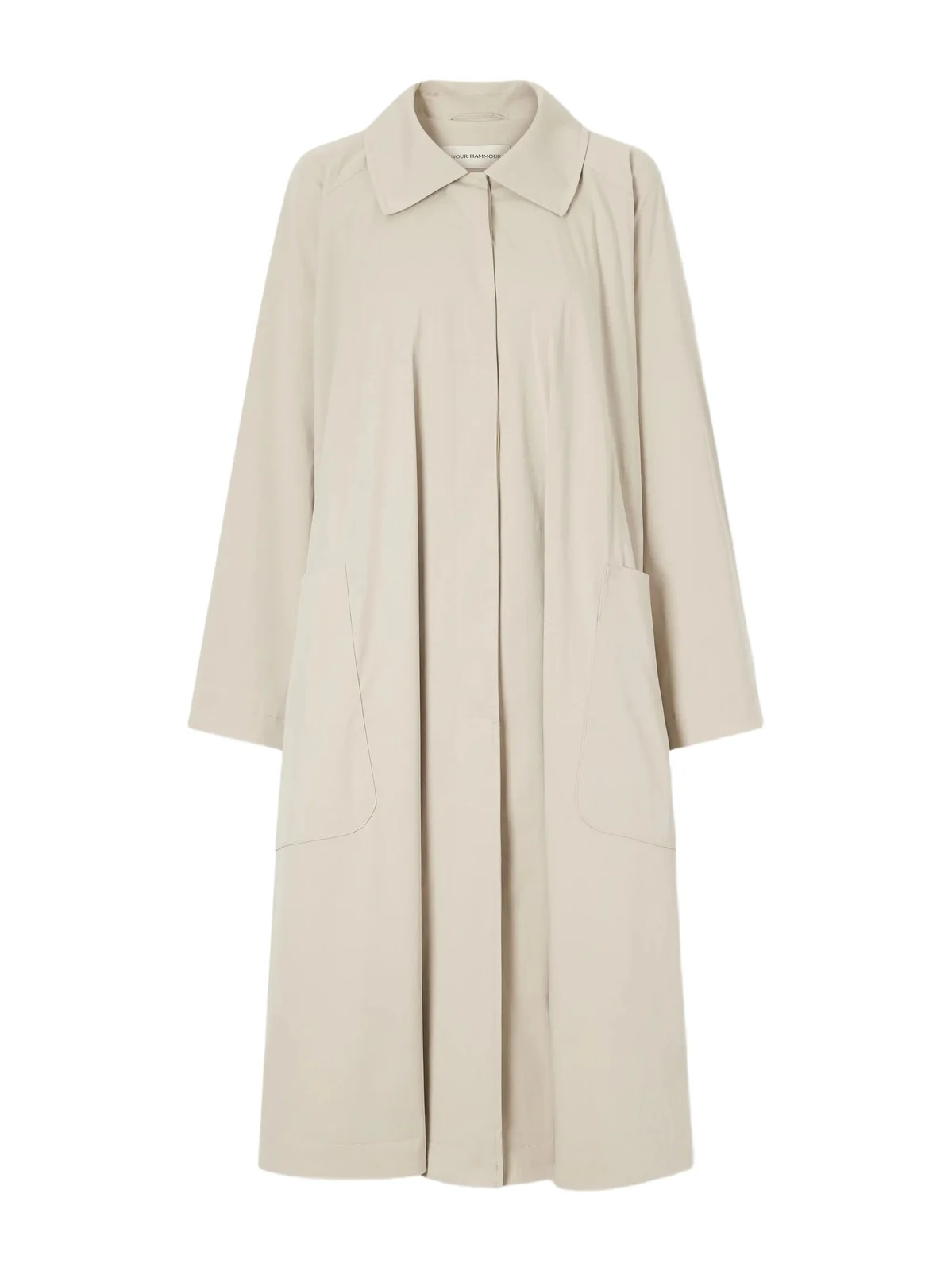 Nour Hammour Jane Graceful Pleated Cotton-blend Coat