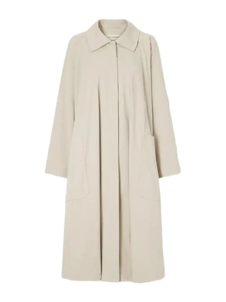 Nour Hammour Jane Graceful Pleated Cotton-blend Coat