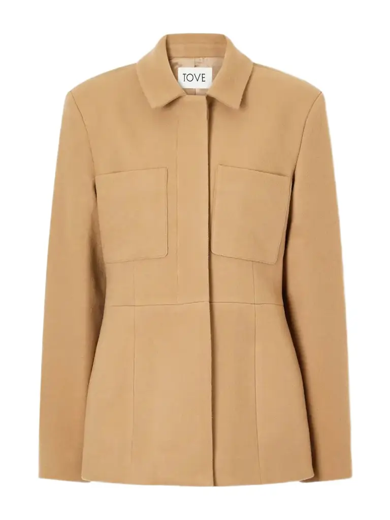 Tove Eton Paneled Wool And Cashmere-blend Jacket