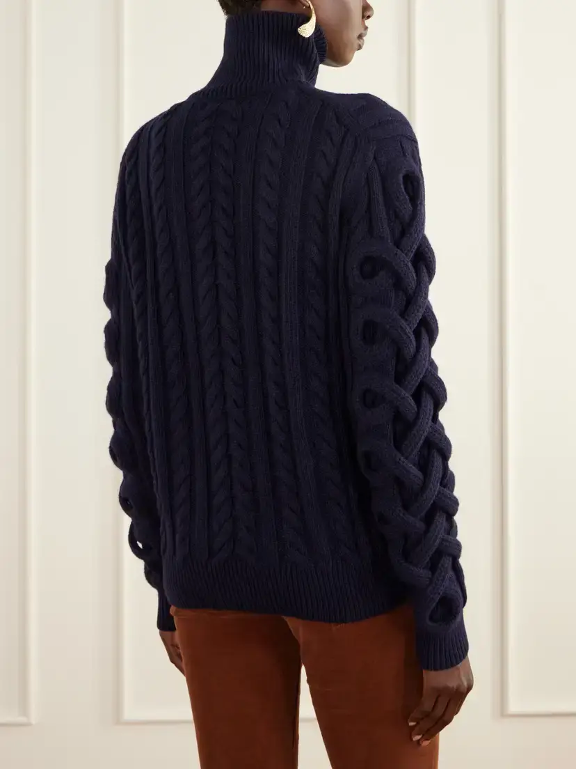 Etro Cable-knit Wool-blend Turtleneck Sweater | Thumbnail 4 Etro Cable-knit Wool-blend Turtleneck Sweater | Thumbnail 4