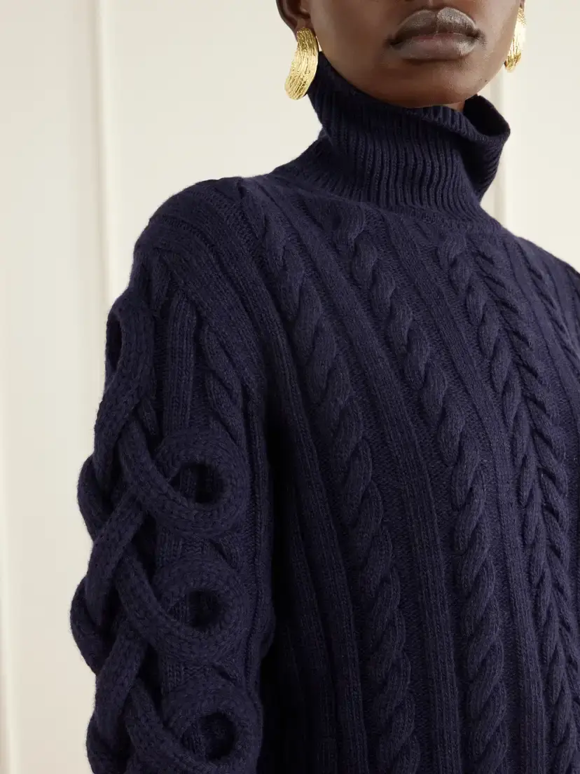Etro Cable-knit Wool-blend Turtleneck Sweater | Thumbnail 5 Etro Cable-knit Wool-blend Turtleneck Sweater | Thumbnail 5