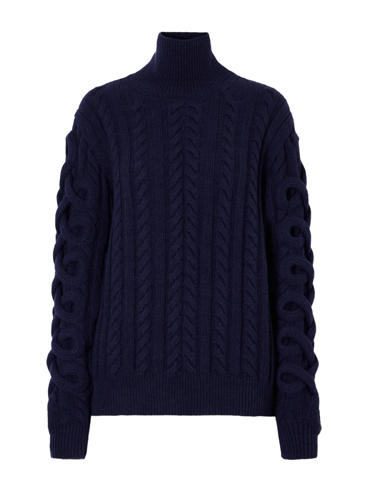 Cable-knit Wool-blend Turtleneck Sweater Cable-knit Wool-blend Turtleneck Sweater