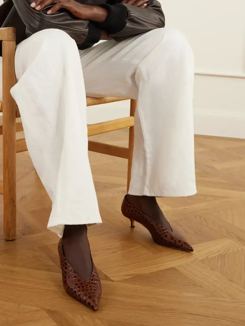 Le Monde Béryl Babouche 40 Croc-effect Leather Pumps | Thumbnail 2 Le Monde Béryl Babouche 40 Croc-effect Leather Pumps | Thumbnail 2