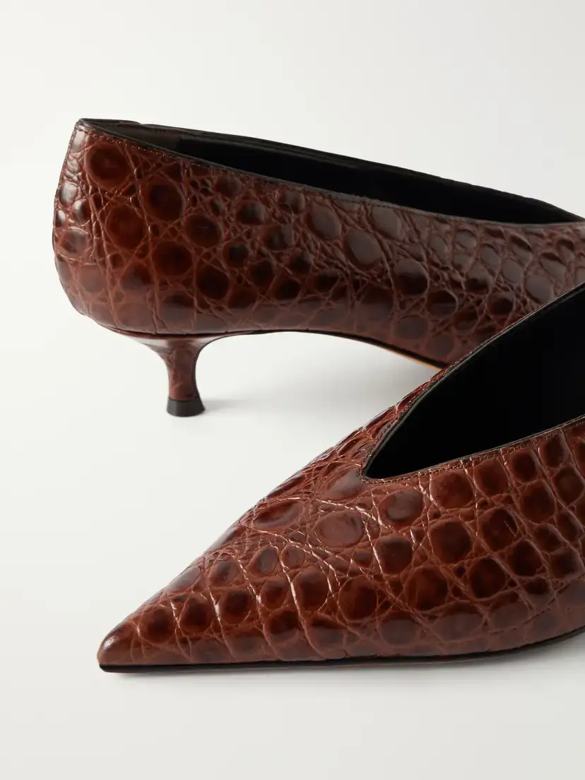Le Monde Béryl Babouche 40 Croc-effect Leather Pumps | Thumbnail 5 Le Monde Béryl Babouche 40 Croc-effect Leather Pumps | Thumbnail 5