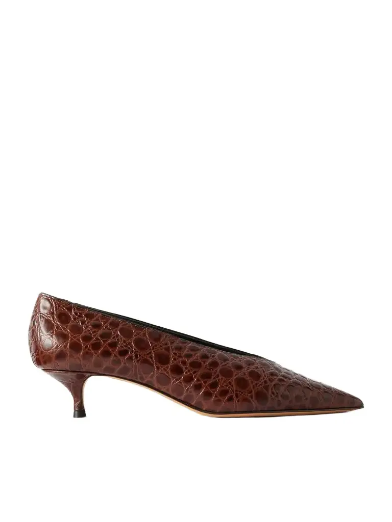 Babouche 40 Croc-effect Leather Pumps Babouche 40 Croc-effect Leather Pumps