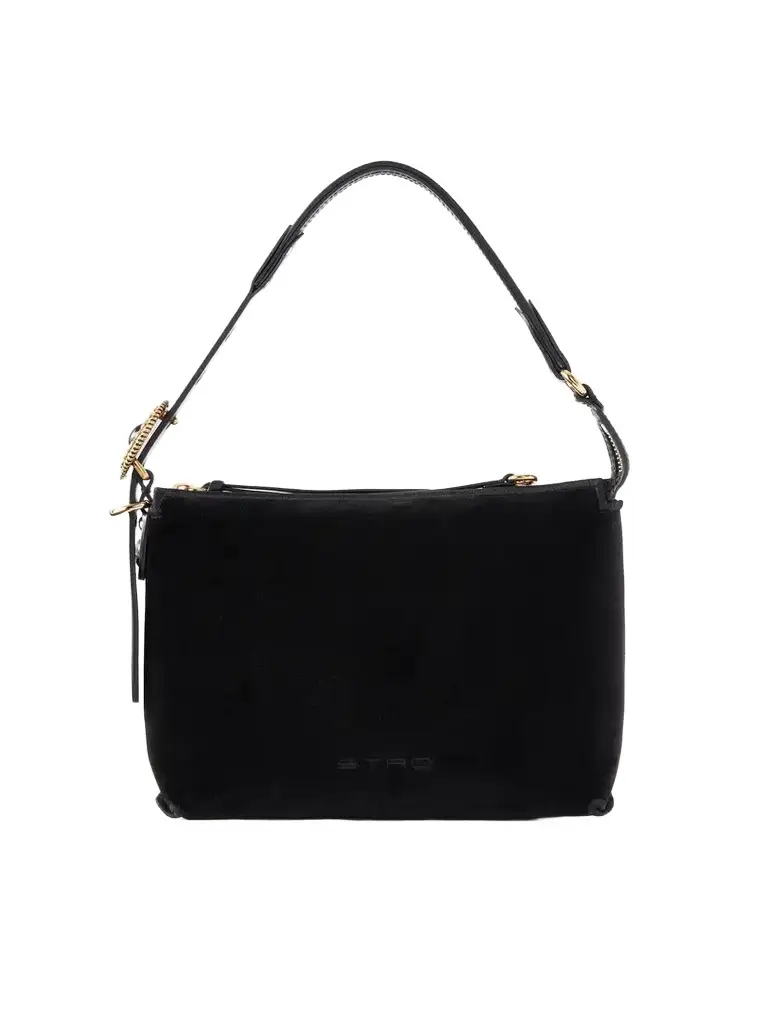 Etro Leather-trimmed Velvet Shoulder Bag