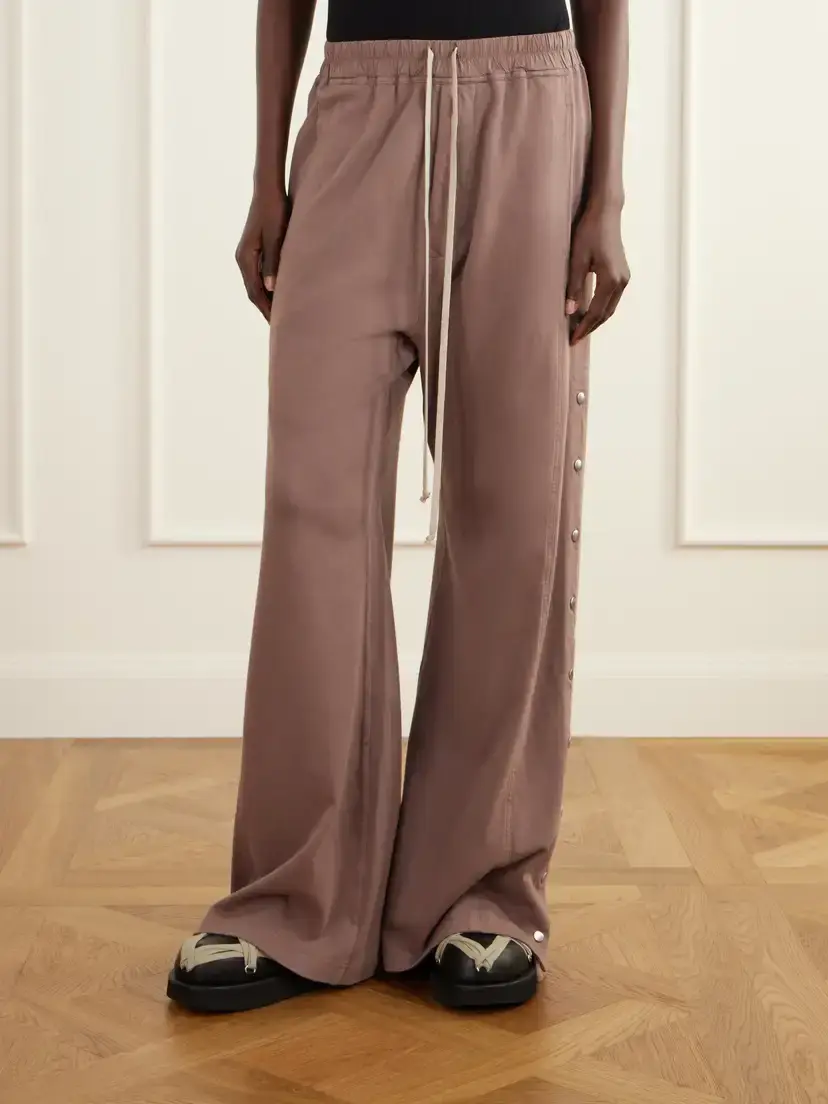 Rick Owens Drkshdw Wide Pusher Cotton-jersey Wide-leg Pants | Thumbnail 3 Rick Owens Drkshdw Wide Pusher Cotton-jersey Wide-leg Pants | Thumbnail 3