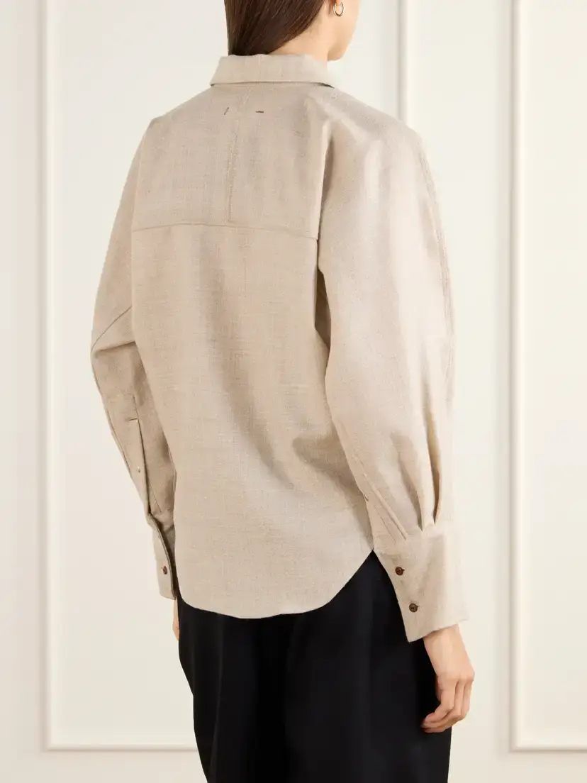 OSSOU Ridge Wool Woven Shirt | Thumbnail 4