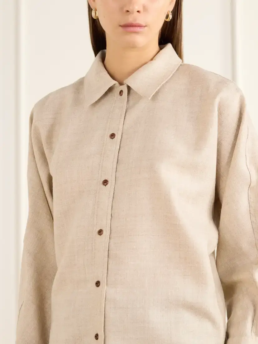 OSSOU Ridge Wool Woven Shirt | Thumbnail 5