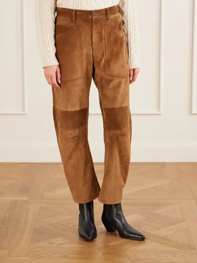 Nili Lotan Shon Suede Barrel-leg Pants | Thumbnail 3