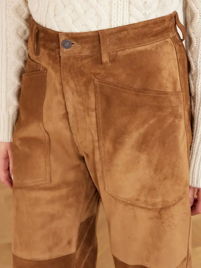 Nili Lotan Shon Suede Barrel-leg Pants | Thumbnail 5