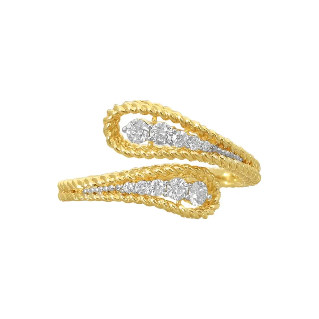 Roberto Coin Roberto Coin Byzantine Barocco 18K Yellow Gold Diamond Ring Sz. 6.5 by The Solist