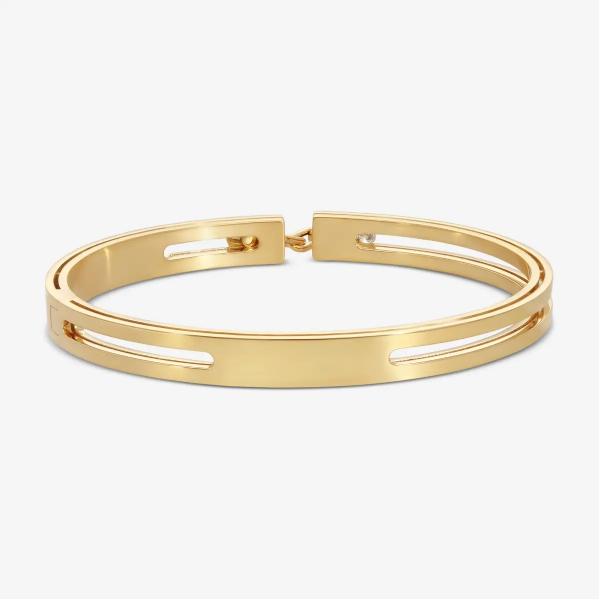 Roberto Coin Roberto Coin Navarra 18K Yellow Gold Diamond Bangle Bracelet by The Solist | Thumbnail 3