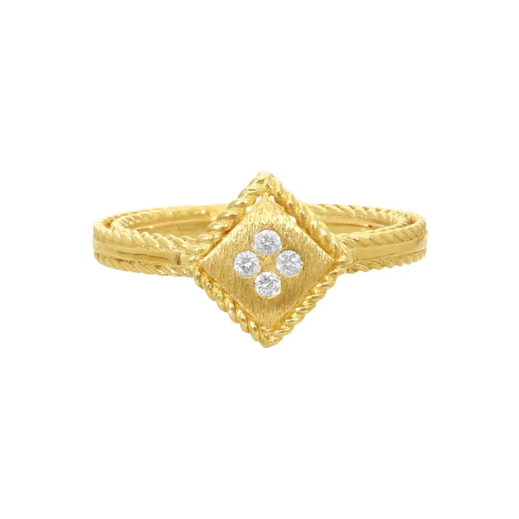 Roberto Coin Palazzo Ducale 18K Yellow Gold Diamond Ring Sz. 6.5 by The Solist