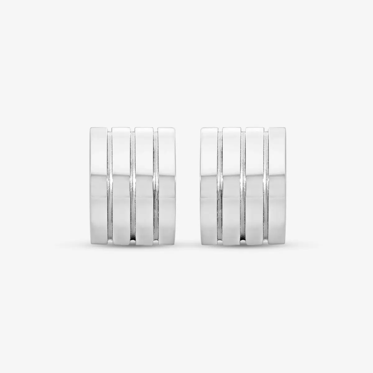 Roberto Coin Roberto Coin Portofino 18K White Gold 4-Row Hoop Earrings by The Solist | Thumbnail 2 Roberto Coin Roberto Coin Portofino 18K White Gold 4-Row Hoop Earrings by The Solist | Thumbnail 2
