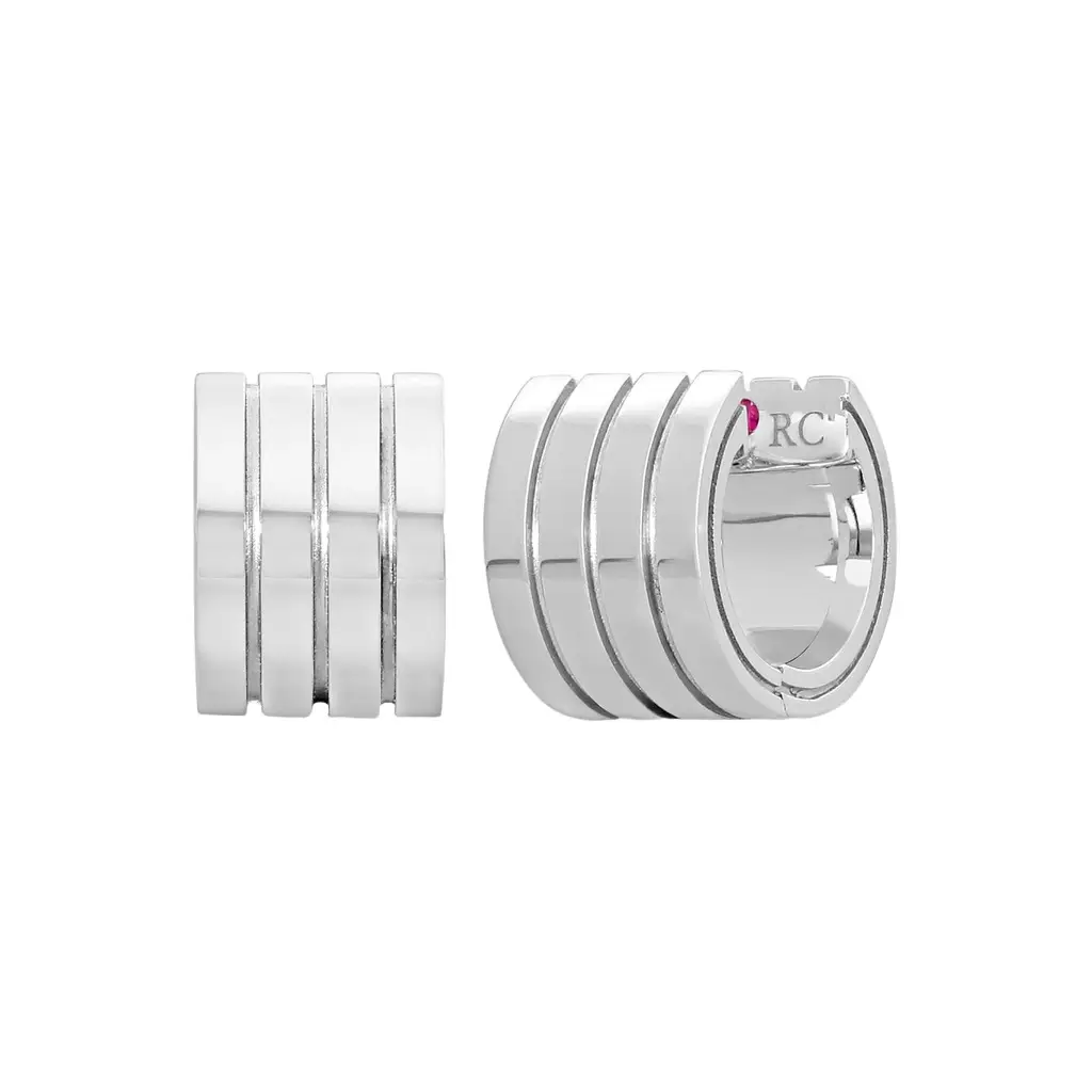 Roberto Coin Roberto Coin Portofino 18K White Gold 4-Row Hoop Earrings by The Solist