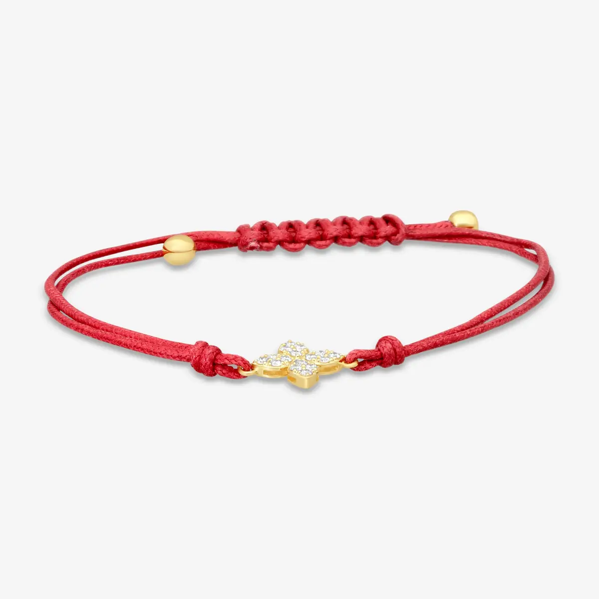 Roberto Coin Roberto Coin Princess 18K Yellow Gold Diamond Red Silk Cord Bracelet by The Solist | Thumbnail 2 Roberto Coin Roberto Coin Princess 18K Yellow Gold Diamond Red Silk Cord Bracelet by The Solist | Thumbnail 2