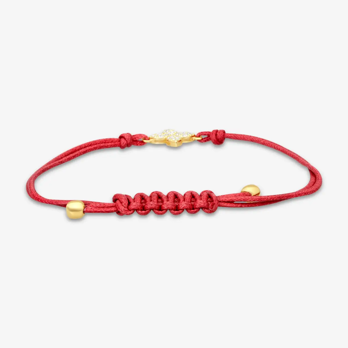 Roberto Coin Roberto Coin Princess 18K Yellow Gold Diamond Red Silk Cord Bracelet by The Solist | Thumbnail 3 Roberto Coin Roberto Coin Princess 18K Yellow Gold Diamond Red Silk Cord Bracelet by The Solist | Thumbnail 3