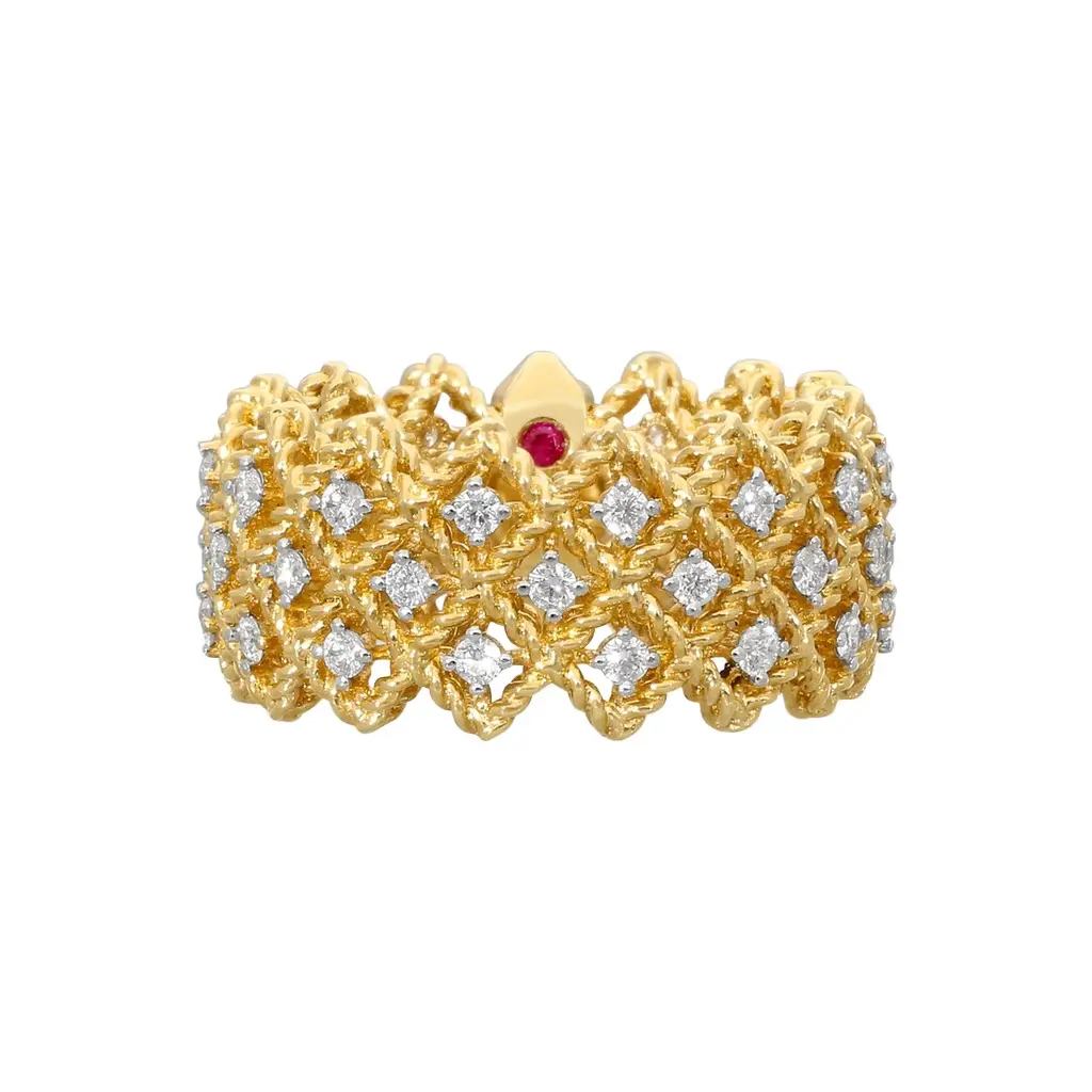 Roberto Coin Roman Barocco 18K Yellow Gold Diamond Ring Sz. 6.5 by The Solist