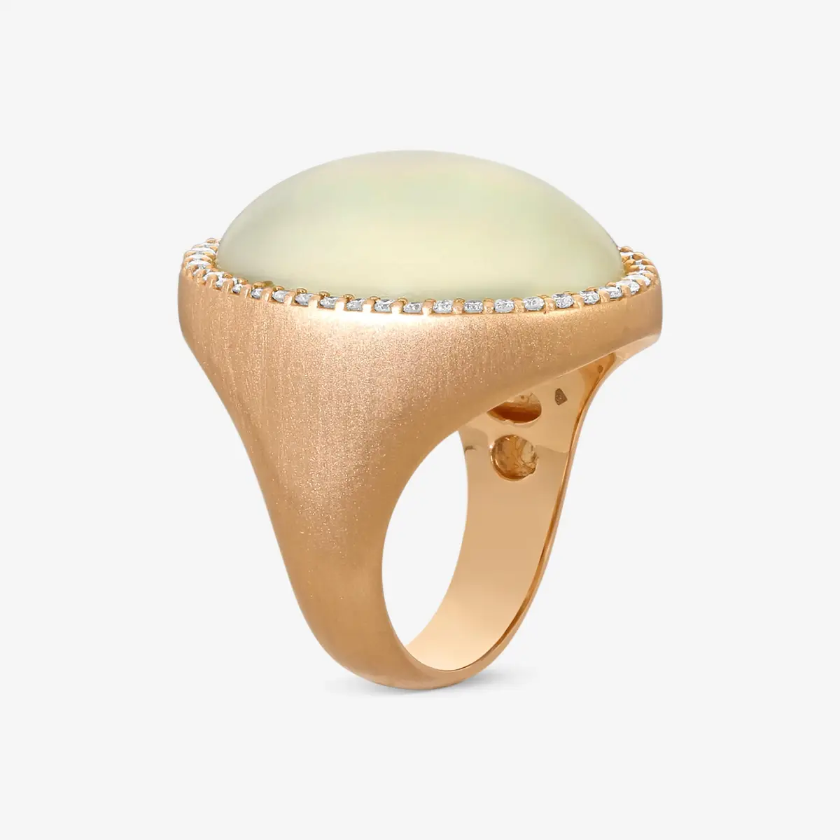 Roberto Coin Roberto Coin Small Satin 18K Rose Gold Diamond & Lemon Quartz Ring Sz. 7 by The Solist | Thumbnail 2 Roberto Coin Roberto Coin Small Satin 18K Rose Gold Diamond & Lemon Quartz Ring Sz. 7 by The Solist | Thumbnail 2