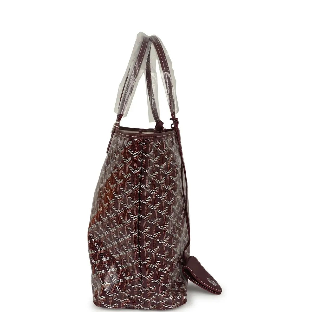 goyard Goyard Goyardine Canvas Burgundy Saint Louis PM Tote Palladium Hardware | Thumbnail 3
