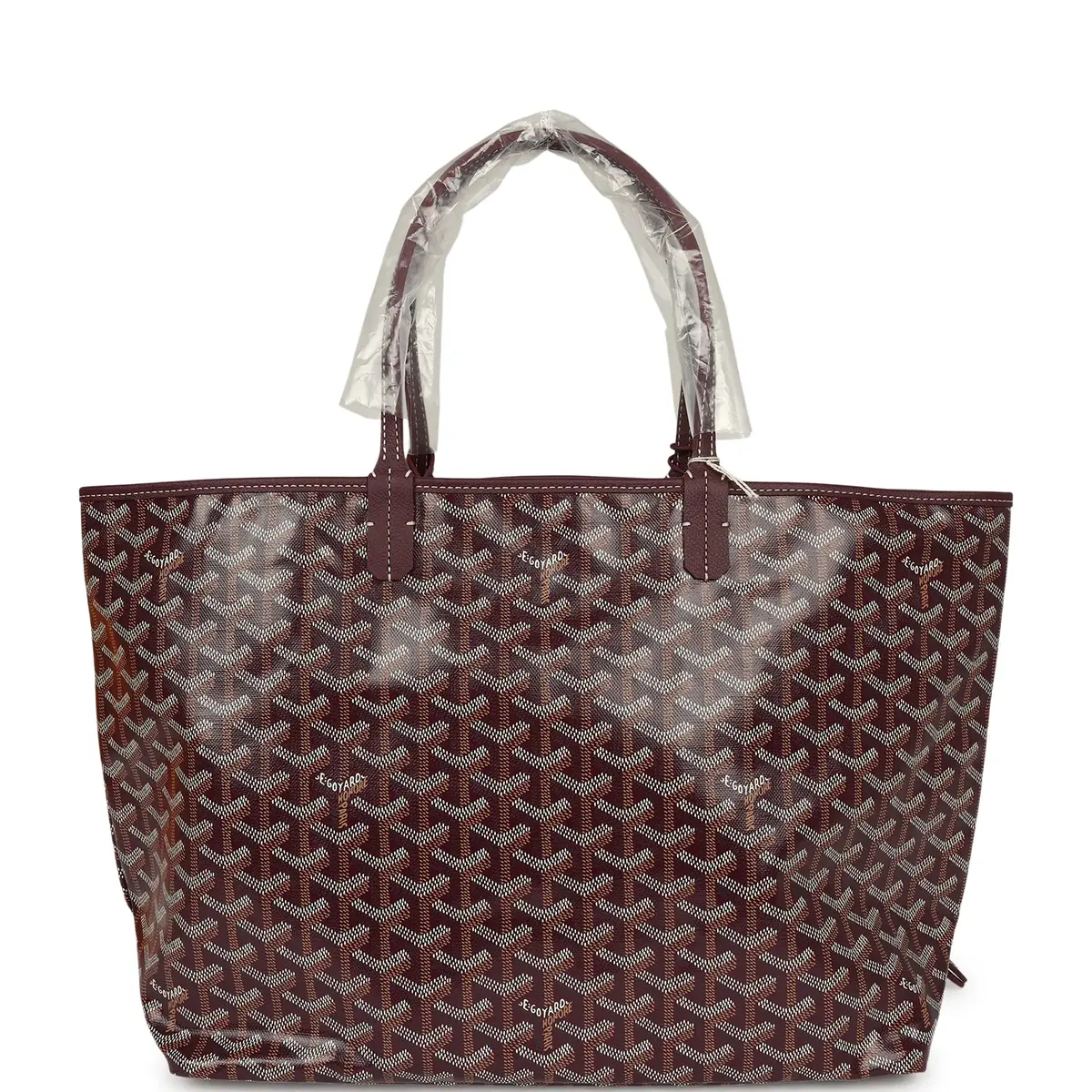 goyard Goyard Goyardine Canvas Burgundy Saint Louis PM Tote Palladium Hardware | Thumbnail 4