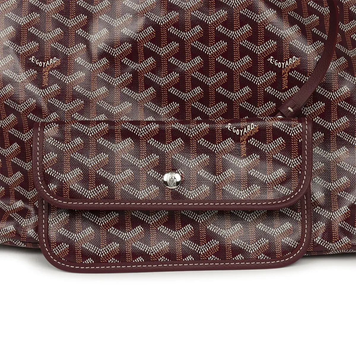 goyard Goyard Goyardine Canvas Burgundy Saint Louis PM Tote Palladium Hardware | Thumbnail 7
