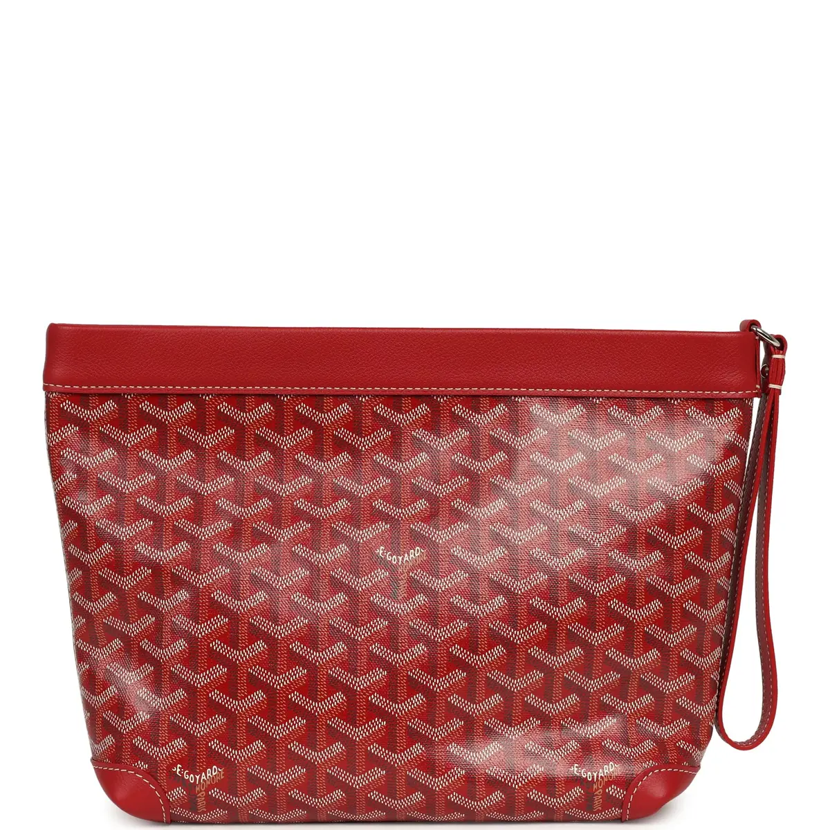 goyard Goyard Goyardine Canvas Red Conti Pouch Palladium Hardware | Thumbnail 4 goyard Goyard Goyardine Canvas Red Conti Pouch Palladium Hardware | Thumbnail 4