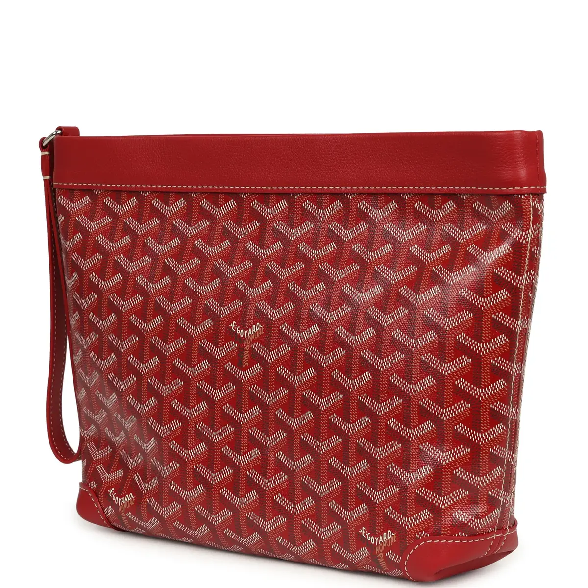 goyard Goyard Goyardine Canvas Red Conti Pouch Palladium Hardware | Thumbnail 7 goyard Goyard Goyardine Canvas Red Conti Pouch Palladium Hardware | Thumbnail 7