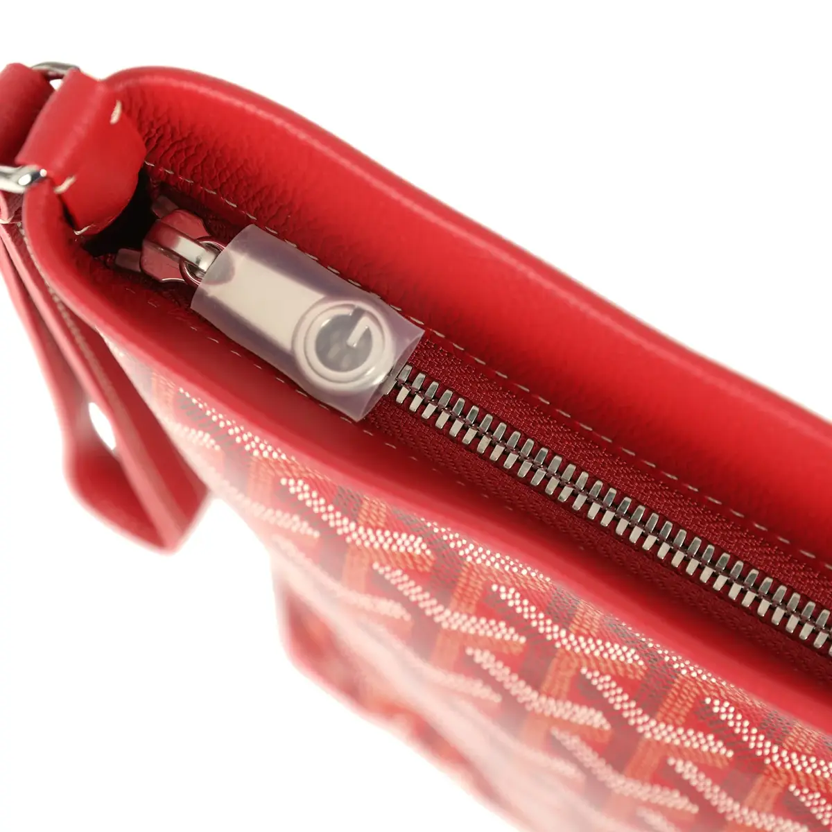goyard Goyard Goyardine Canvas Red Conti Pouch Palladium Hardware | Thumbnail 8 goyard Goyard Goyardine Canvas Red Conti Pouch Palladium Hardware | Thumbnail 8