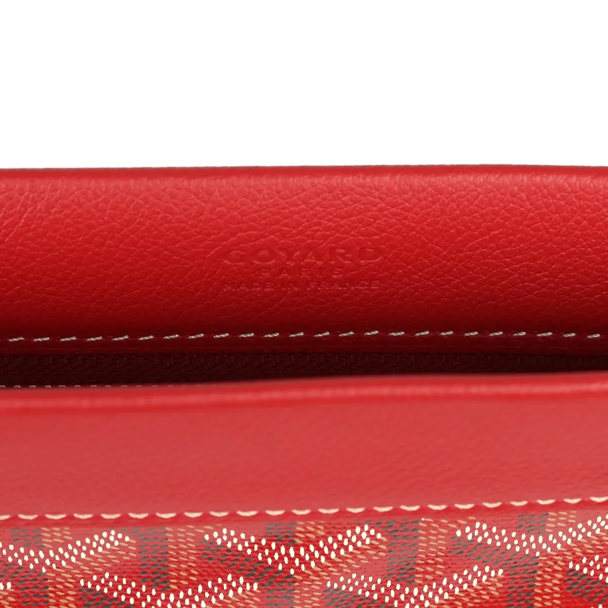 goyard Goyard Goyardine Canvas Red Conti Pouch Palladium Hardware | Thumbnail 9 goyard Goyard Goyardine Canvas Red Conti Pouch Palladium Hardware | Thumbnail 9