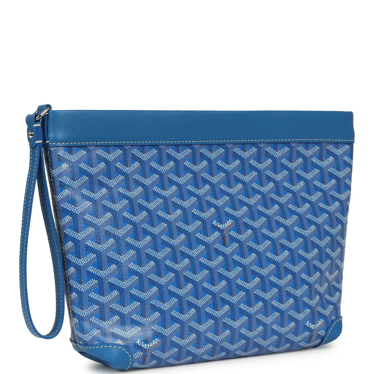 goyard Goyard Goyardine Canvas Sky Blue Conti Pouch Palladium Hardware | Thumbnail 2 goyard Goyard Goyardine Canvas Sky Blue Conti Pouch Palladium Hardware | Thumbnail 2