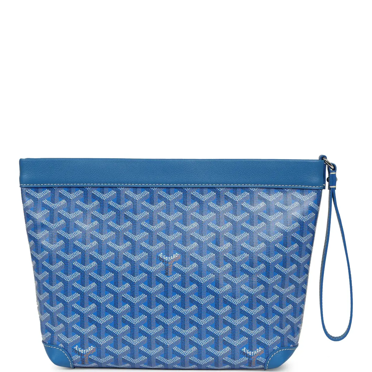 goyard Goyard Goyardine Canvas Sky Blue Conti Pouch Palladium Hardware | Thumbnail 4 goyard Goyard Goyardine Canvas Sky Blue Conti Pouch Palladium Hardware | Thumbnail 4