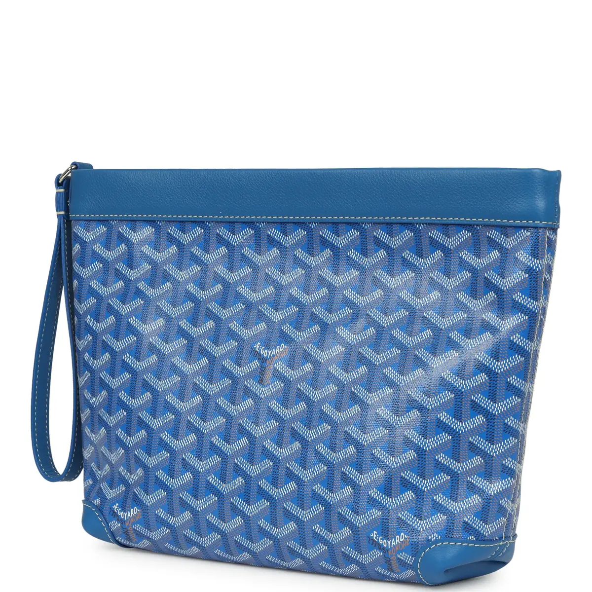 goyard Goyard Goyardine Canvas Sky Blue Conti Pouch Palladium Hardware | Thumbnail 6 goyard Goyard Goyardine Canvas Sky Blue Conti Pouch Palladium Hardware | Thumbnail 6