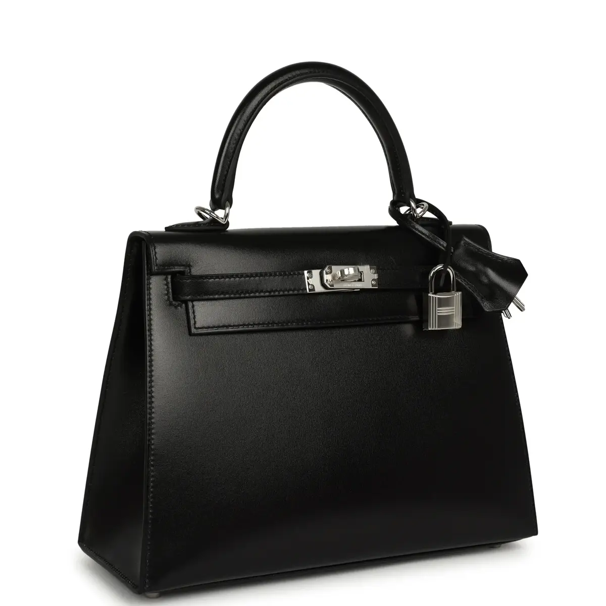 HERMÈS Hermes Kelly Sellier 25 Black Box Palladium Hardware | Thumbnail 2