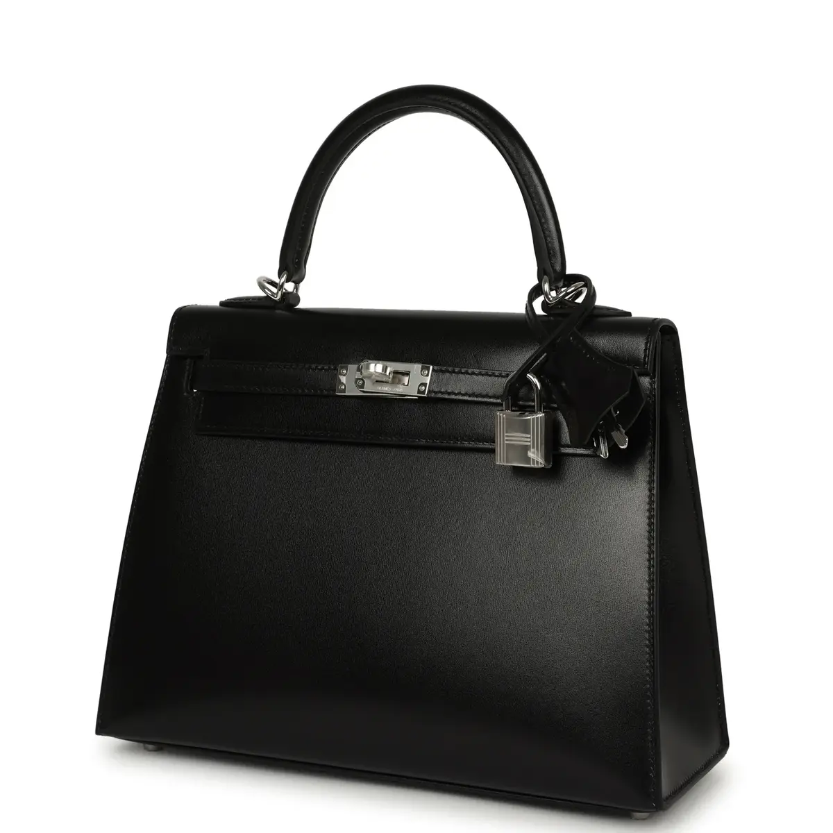 HERMÈS Hermes Kelly Sellier 25 Black Box Palladium Hardware | Thumbnail 5