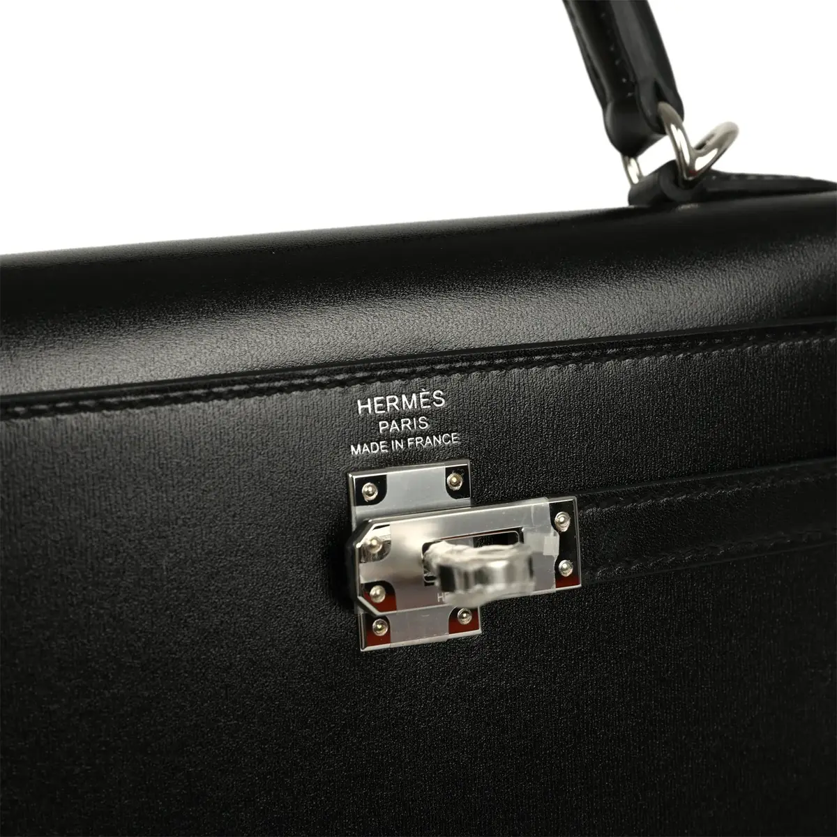 HERMÈS Hermes Kelly Sellier 25 Black Box Palladium Hardware | Thumbnail 7