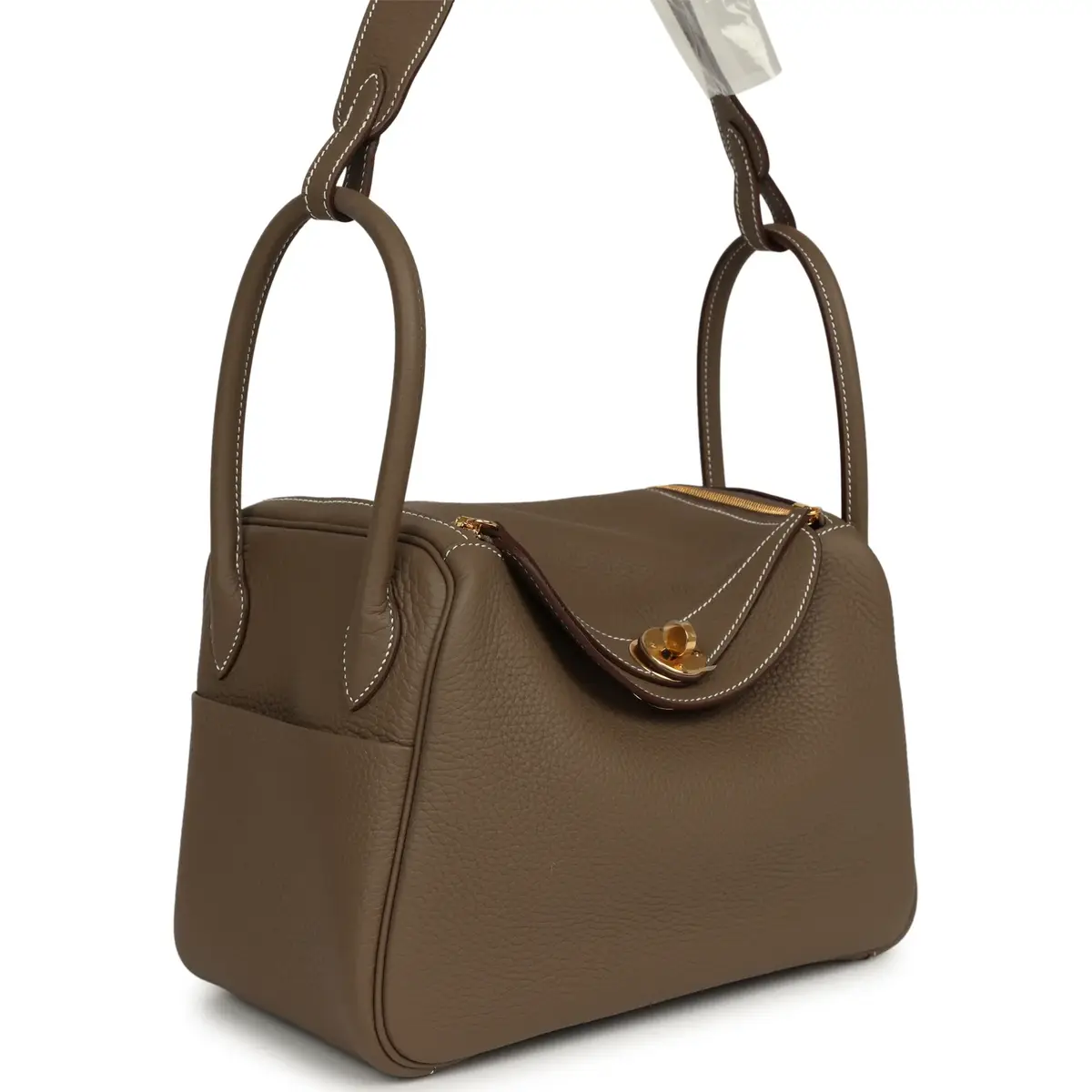HERMÈS Hermes Lindy 26 Etoupe Clemence Gold Hardware | Thumbnail 2