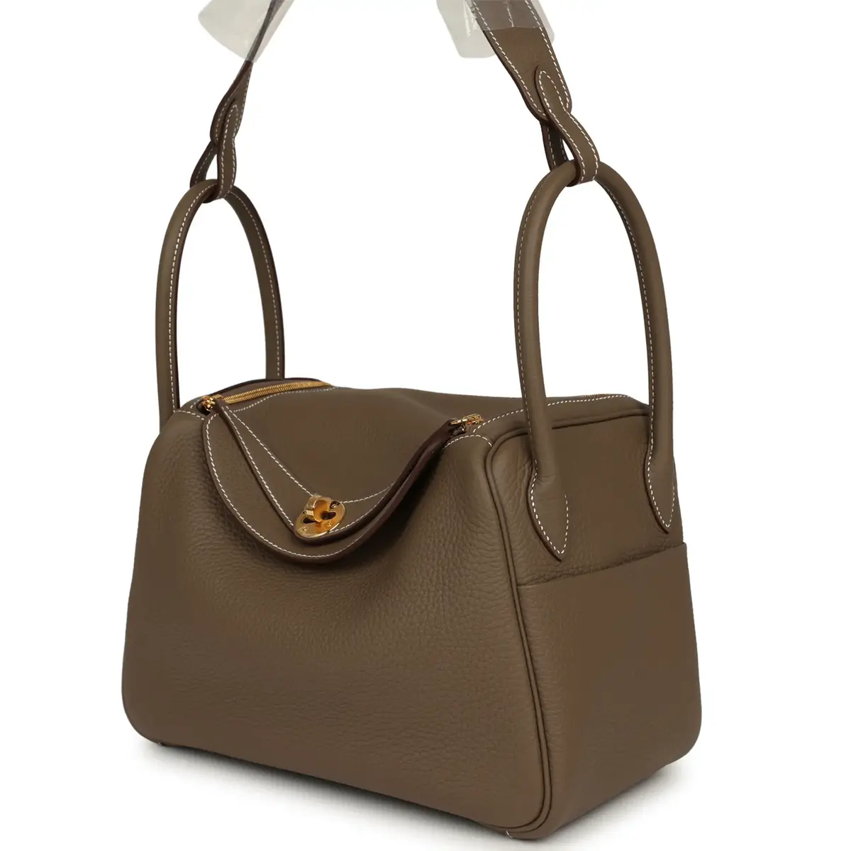 HERMÈS Hermes Lindy 26 Etoupe Clemence Gold Hardware | Thumbnail 5