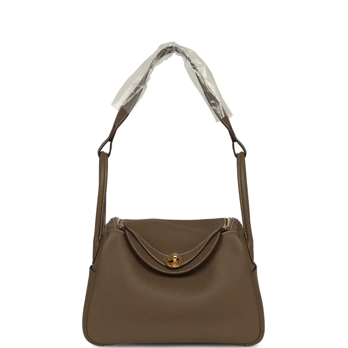 HERMÈS Hermes Lindy 26 Etoupe Clemence Gold Hardware | Thumbnail 6