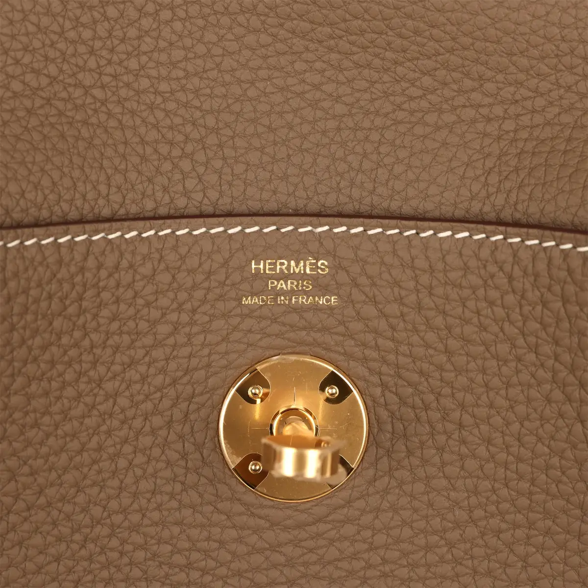 HERMÈS Hermes Lindy 26 Etoupe Clemence Gold Hardware | Thumbnail 8