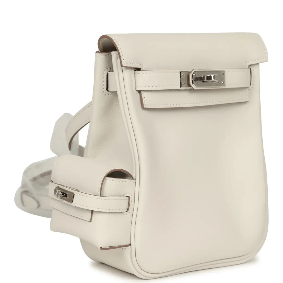 HERMÈS Hermes Mini Kelly Jump Backpack Gris Pale Swift Palladium Hardware | Thumbnail 2 HERMÈS Hermes Mini Kelly Jump Backpack Gris Pale Swift Palladium Hardware | Thumbnail 2