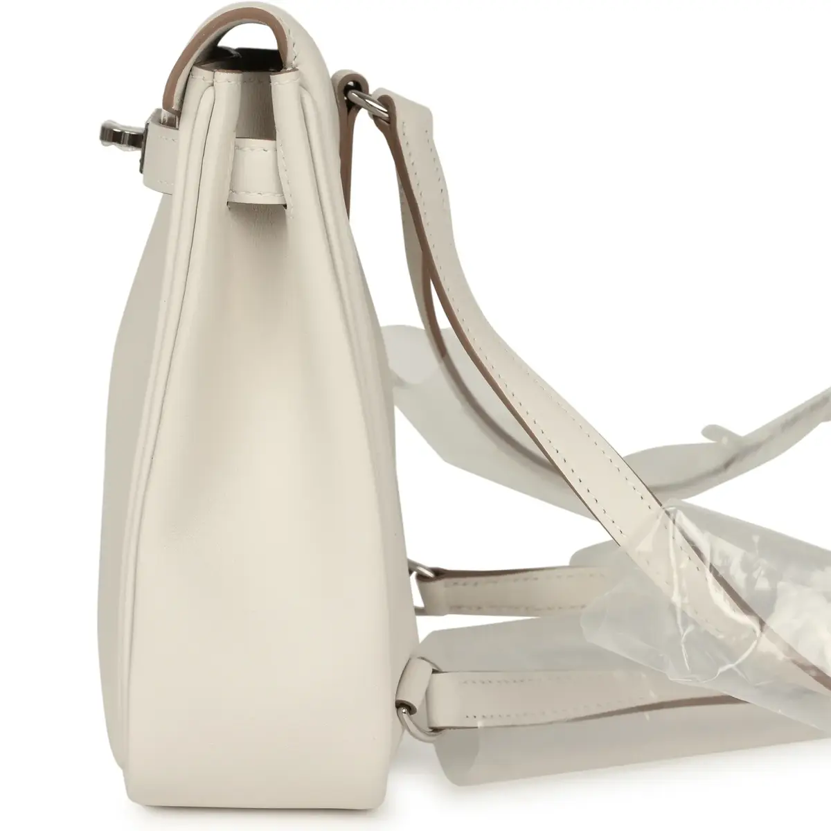 HERMÈS Hermes Mini Kelly Jump Backpack Gris Pale Swift Palladium Hardware | Thumbnail 5 HERMÈS Hermes Mini Kelly Jump Backpack Gris Pale Swift Palladium Hardware | Thumbnail 5