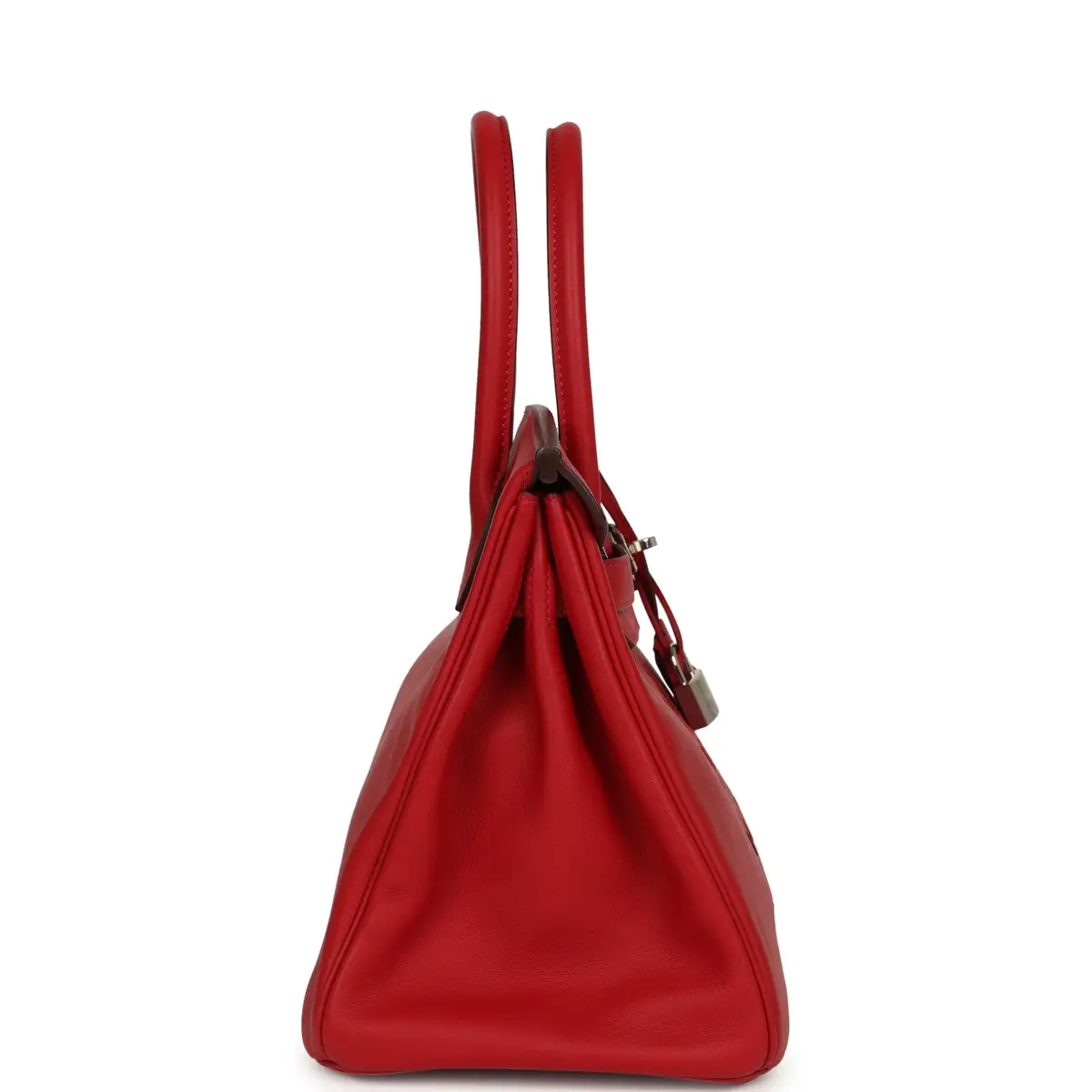 HERMÈS Pre-owned Hermes Birkin 30 Tressage De Cuir Rouge Piment Swift, Rouge H, Rouge De Coeur Epsom Palladium Hardware | Thumbnail 3 HERMÈS Pre-owned Hermes Birkin 30 Tressage De Cuir Rouge Piment Swift, Rouge H, Rouge De Coeur Epsom Palladium Hardware | Thumbnail 3
